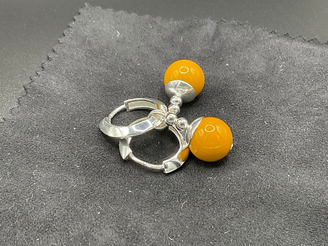 Dragon Ball Z Inspired Potara Earrings, Vegito-style, Mookaite Gemstone