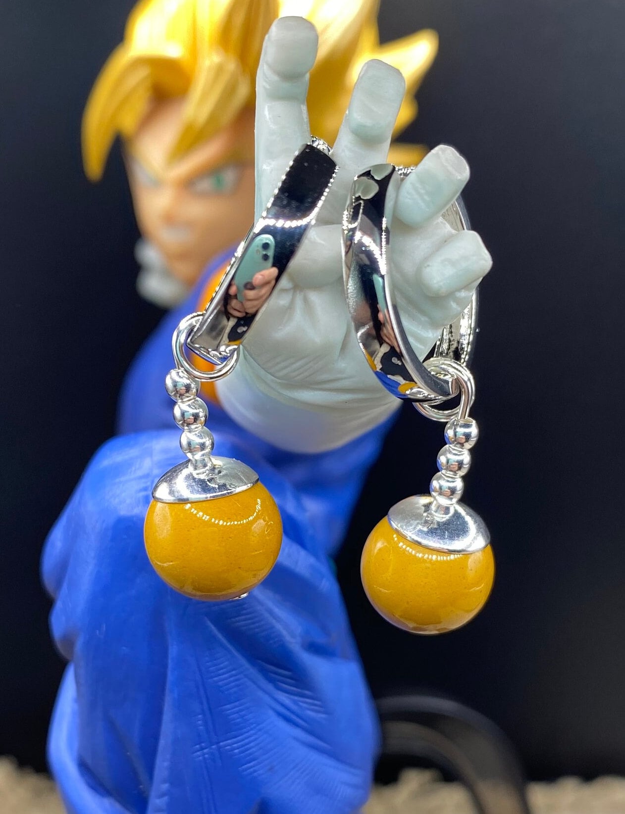 Vegito Style, Dbz-inspired Potara Earrings, Mookaite Jasper