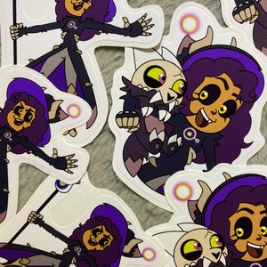 Titan Luz Noceda - Titan Luz and King Clawthorne - vinyl sticker - the owl house - watching and dreaming - car decal - Toh