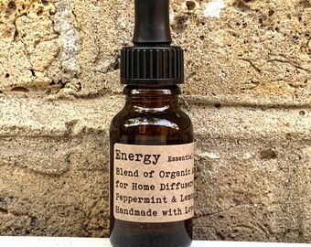 Energy Essential Oil Blend, Refreshing Aromatherapy Blend, Handmade Natural Diffuser Oil, Refreshing Aromatherapy, Uplifting Aromatherapy