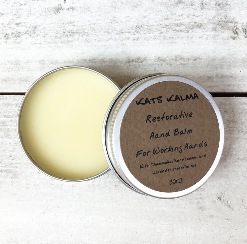 Healing Hand Balm, Natural Restoring Balm for Eczema, Dermatitis, Psoriasis and Sore Skin, Cream for Working Hands, Natural Healing Balm image 3