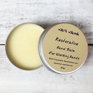 Healing Hand Balm, Natural Restoring Balm for Eczema, Dermatitis, Psoriasis and Sore Skin, Cream for Working Hands, Natural Healing Balm image 2