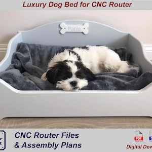 CNC router files for Dog Bed (dxf, svg, pdf vector files for CNC router). - Vector files and plans for CNC router & workshop.