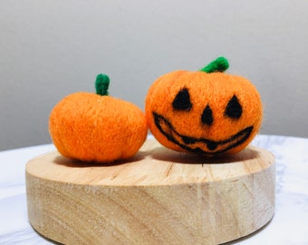 Helloween Pumpkin,Wool Felt, Set of 3,Felt Helloween Bulk Craft Home Decoration,Wool Felt Pumpkins,Halloween Lovely Gifts,Halloween Ornament