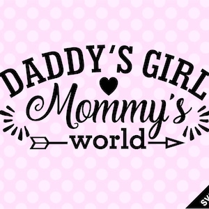 SVG y PNG: La niña de papá, el mundo de mamá