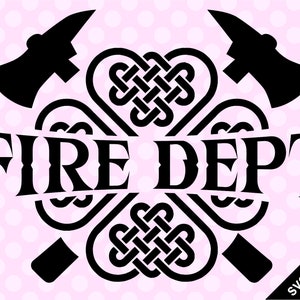 SVG & PNG - Keltische Feuerwehr mit Äxten