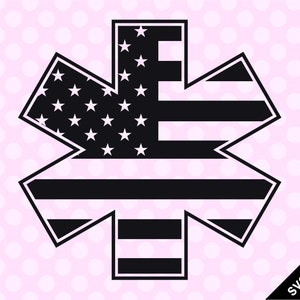 SVG & PNG - Star of Life with Flag
