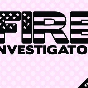 SVG e PNG - Investigatore dei vigili del fuoco con bandiera degli Stati Uniti