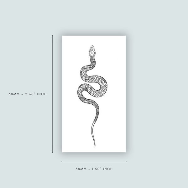 Snake (set of 2) | tattoo lasts 1-2 weeks | semi permanent | temporary tattoo