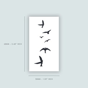 Flying Birds (set of 2) | tattoo lasts 1-2 weeks | semi-permanent | temporarytattoo
