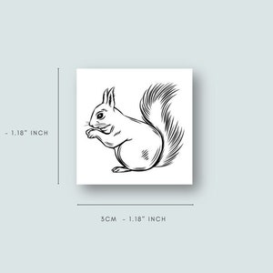 Squirrel (set of 2) | tattoo lasts 1-2 weeks | semi-permanent | temporarytattoo