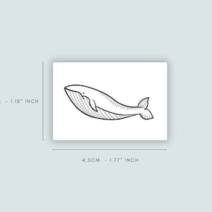 Whale (set of 2) | tattoo lasts 1-2 weeks | semi-permanent | temporarytattoo
