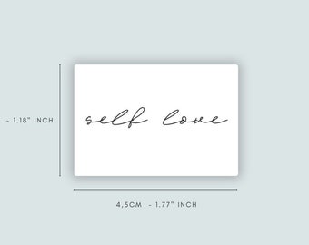 Self Love (set of 2) | tattoo lasts 1-2 weeks | semi-permanent | temporarytattoo