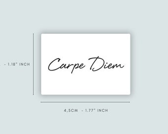 Carpe Diem (set of 2) | tattoo lasts 1-2 weeks | semi-permanent | temporarytattoo