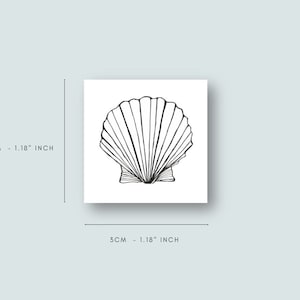 Shell (set of 2) | tattoo lasts 1-2 weeks | semi-permanent | temporarytattoo