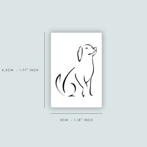 Dog Fine Line (set of 2) | tattoo lasts 1-2 weeks | semi-permanent | temporarytattoo