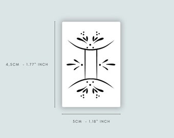 Gemini Zodiac Sign (set of 2) | tattoo lasts 1-2 weeks | semi-permanent | temporarytattoo