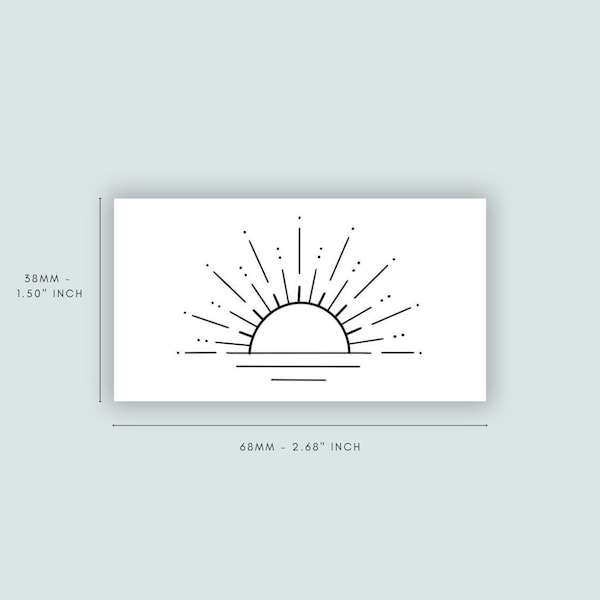 Sunset Tattoo Etsy