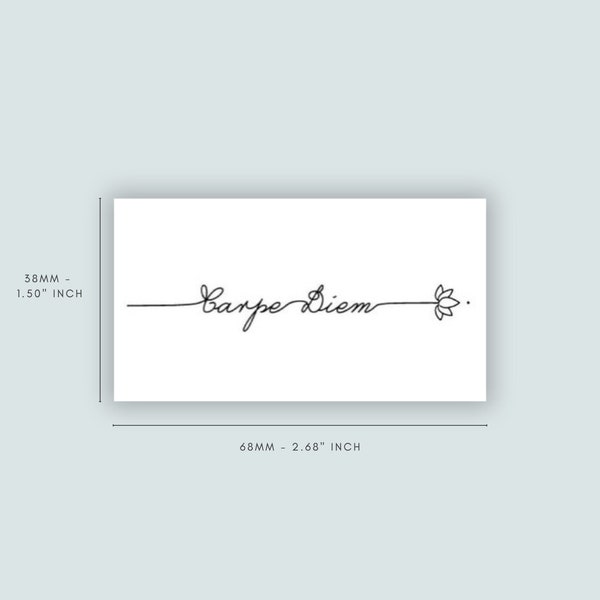 Carpe Diem Lotus (set of 2) | tattoo lasts 1-2 weeks | semi-permanent | temporarytattoo