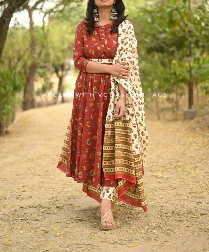 Beautiful anarkali style umbrella cut Kurtis pant set in new Etsy