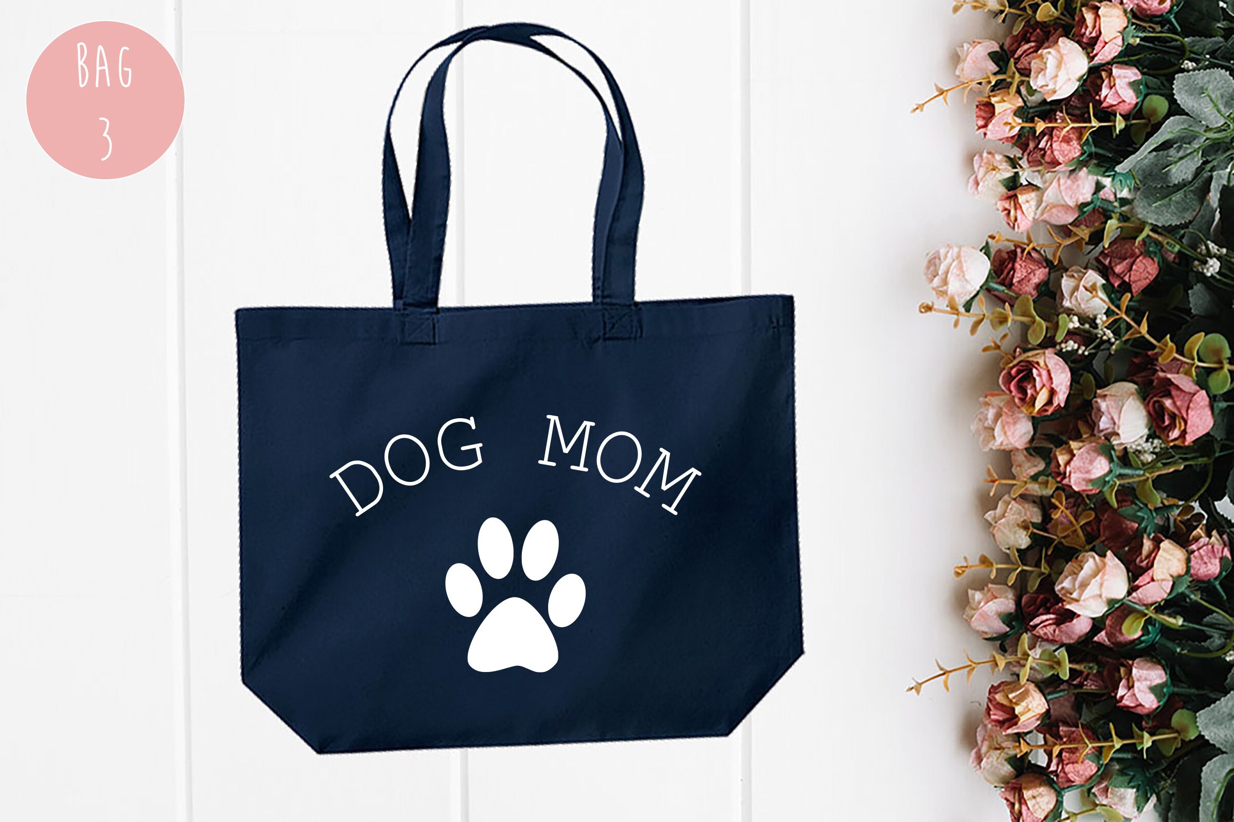 Dog Mom Tote Bag Dog Mom Gift Dog Mom Bag Dog Tote Bag Dog Etsy