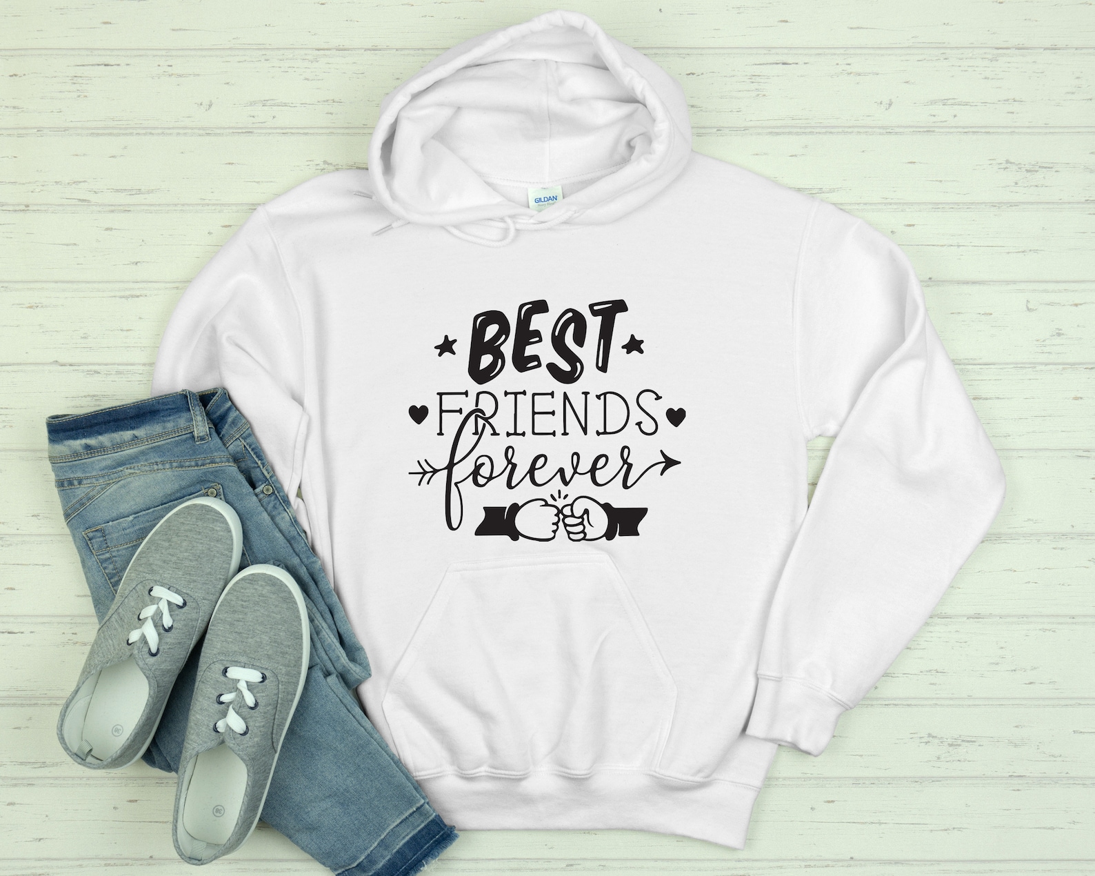 Best Friends Forever Hoodie BFF Hoodie bff Hoodie Best | Etsy