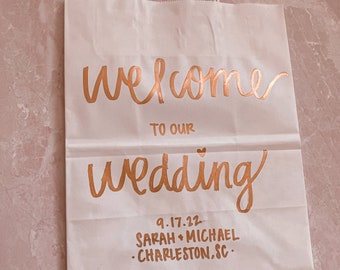 Personalized Wedding Welcome Bags, Custom Wedding Hotel Welcome Bags, Wedding Gift Bags, Elegant & Classic Style, Wedding Welcome Gifts