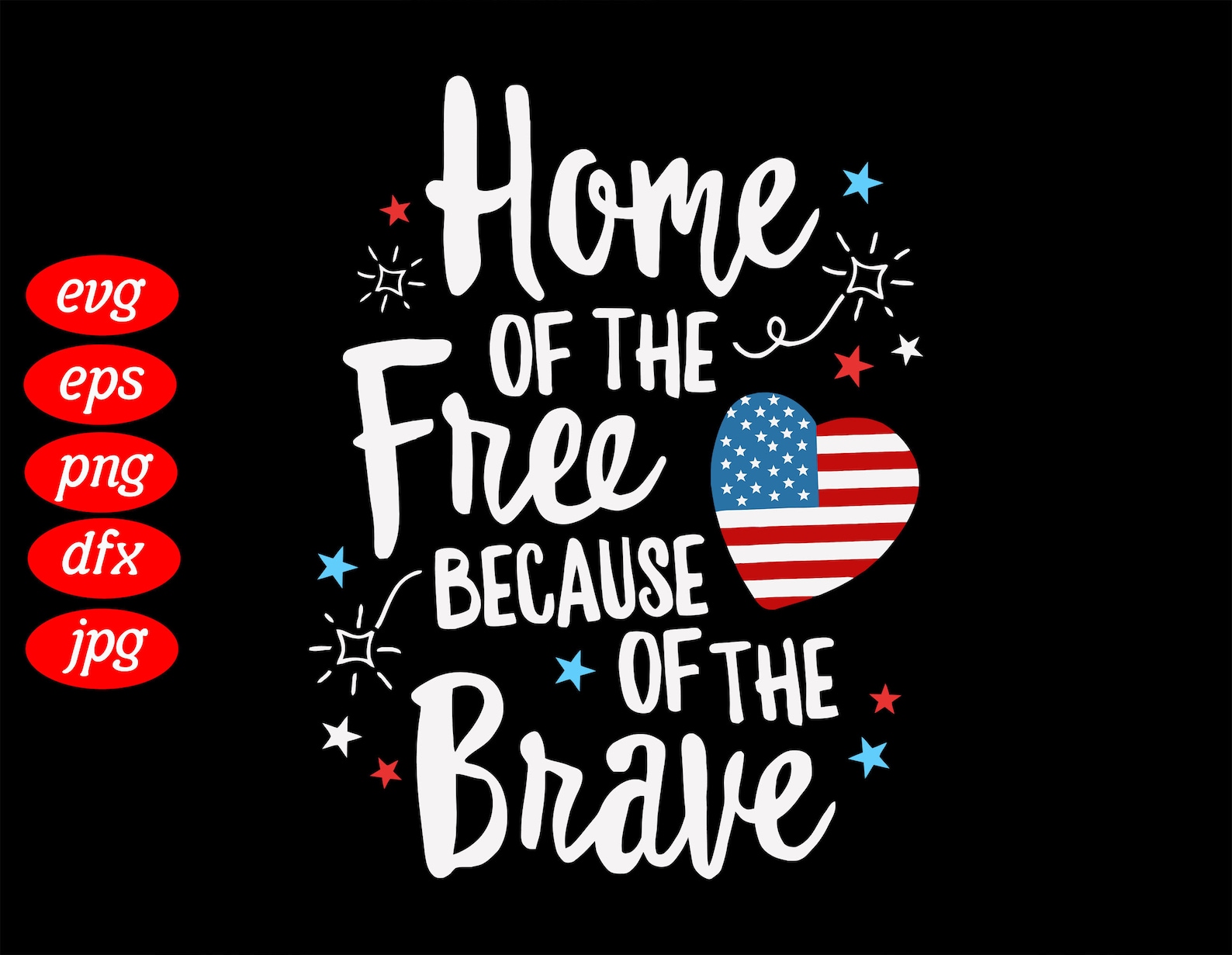 home of the free because of the brave firework