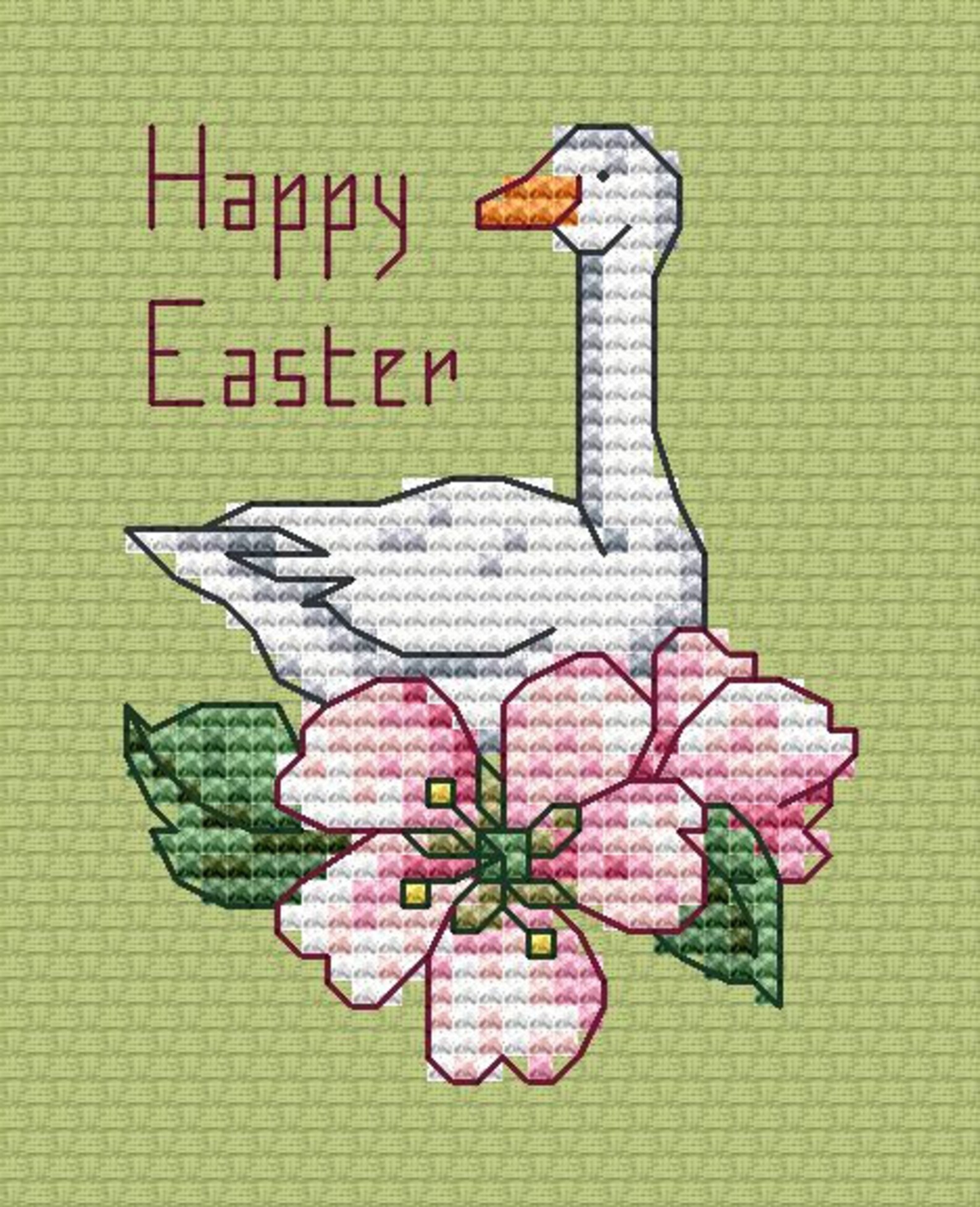 Happy Easter Cross Stitch PDF Pattern. Celebrate Easter Cross Etsy