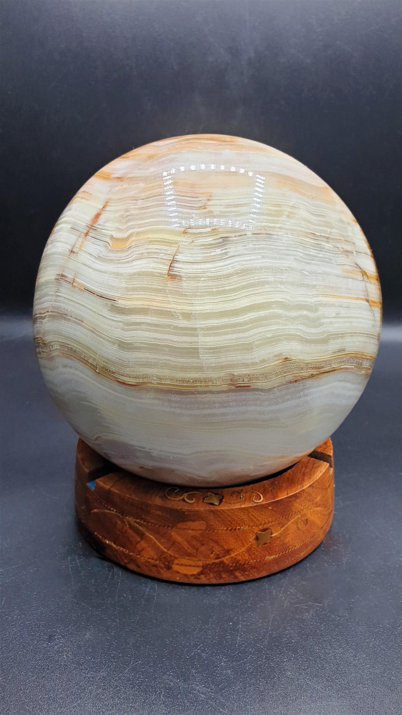 13cm Onyx Globe Sphere Onyx Meditation Spiritual Cleanse Etsy