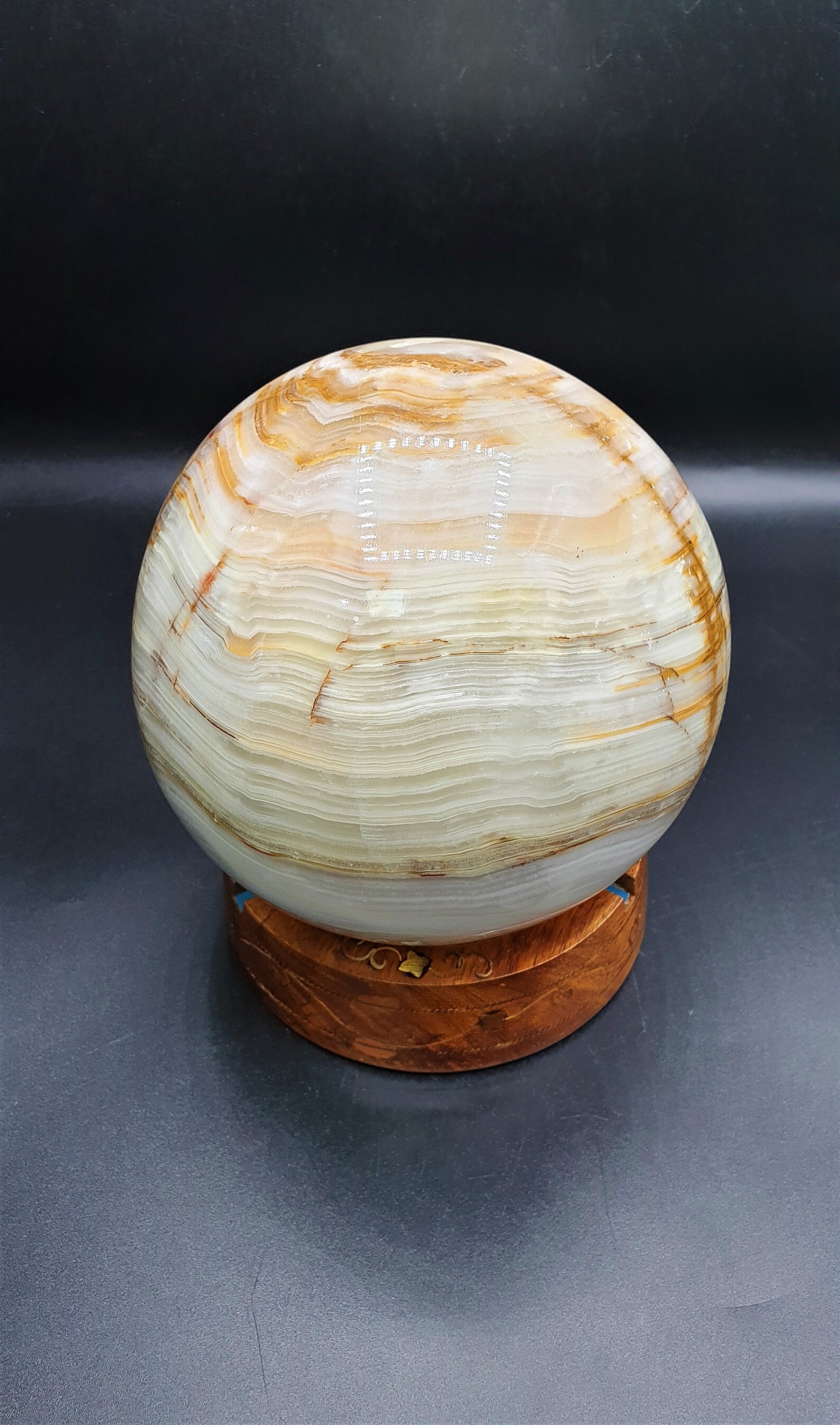 13cm Onyx Globe Sphere Onyx Meditation Spiritual Cleanse