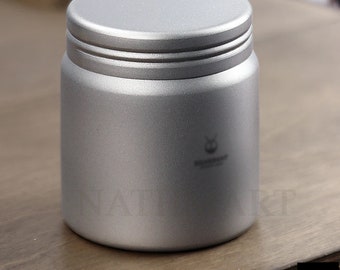 EDC Titanium Alloy Can Sealed Storage Box Camping Gear Portable Medicine Organizer Coffee Can