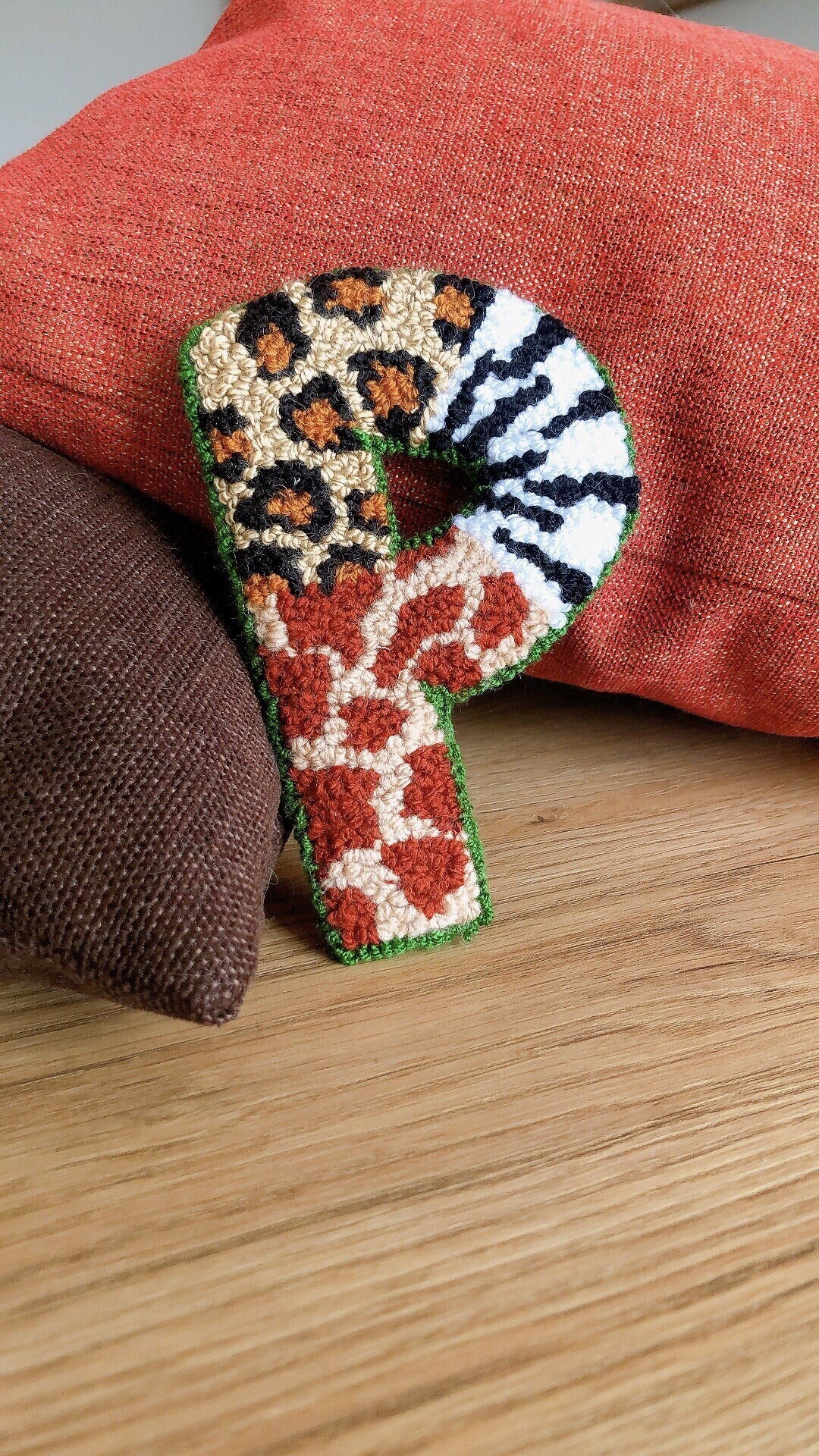 Punch Needle Letter, Punch Needle Name, Animal Printed Punch Needle