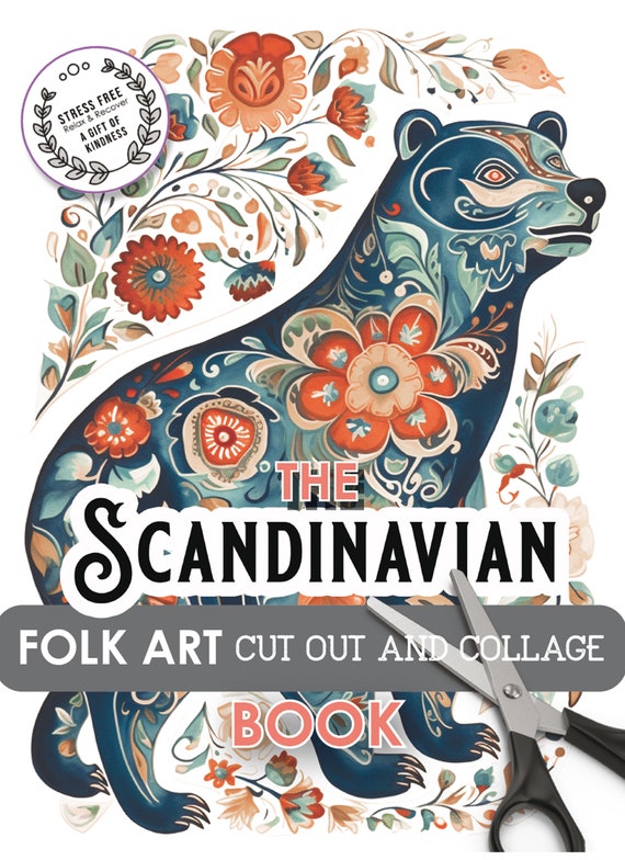 The Scandinavian Folk Art Digital Cut Out and Collage Book