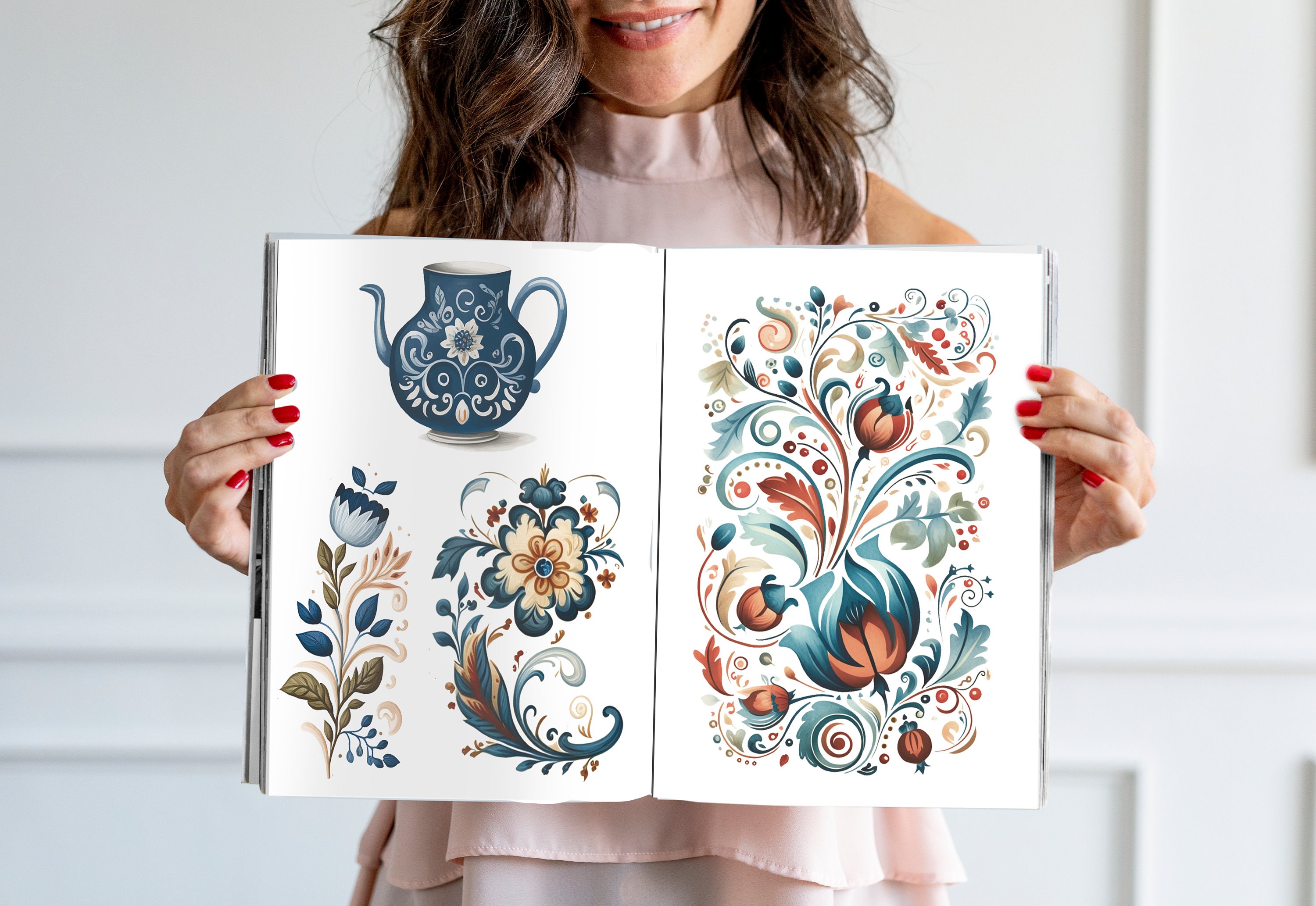 Scandinavian Folk Art Cut Out Book: Collage & Paper Craft (digital ...