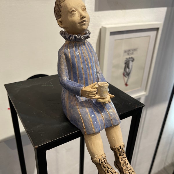 Girl, ceramic, uniqe, ceramika artstyczna