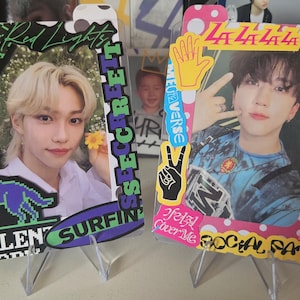 Deco Toploader Stray Kids Ateez / Selbst Dekorierte Toploader für Sammelkarten
