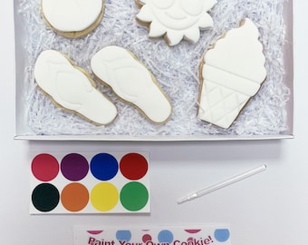 Paint Your Own ‘Summer’ Biscuits