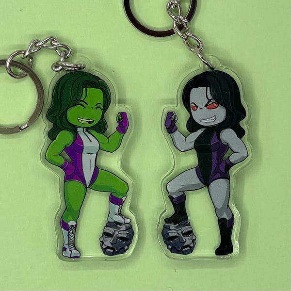 Deathless She Hulk - Double Sided Acrylic Keychain