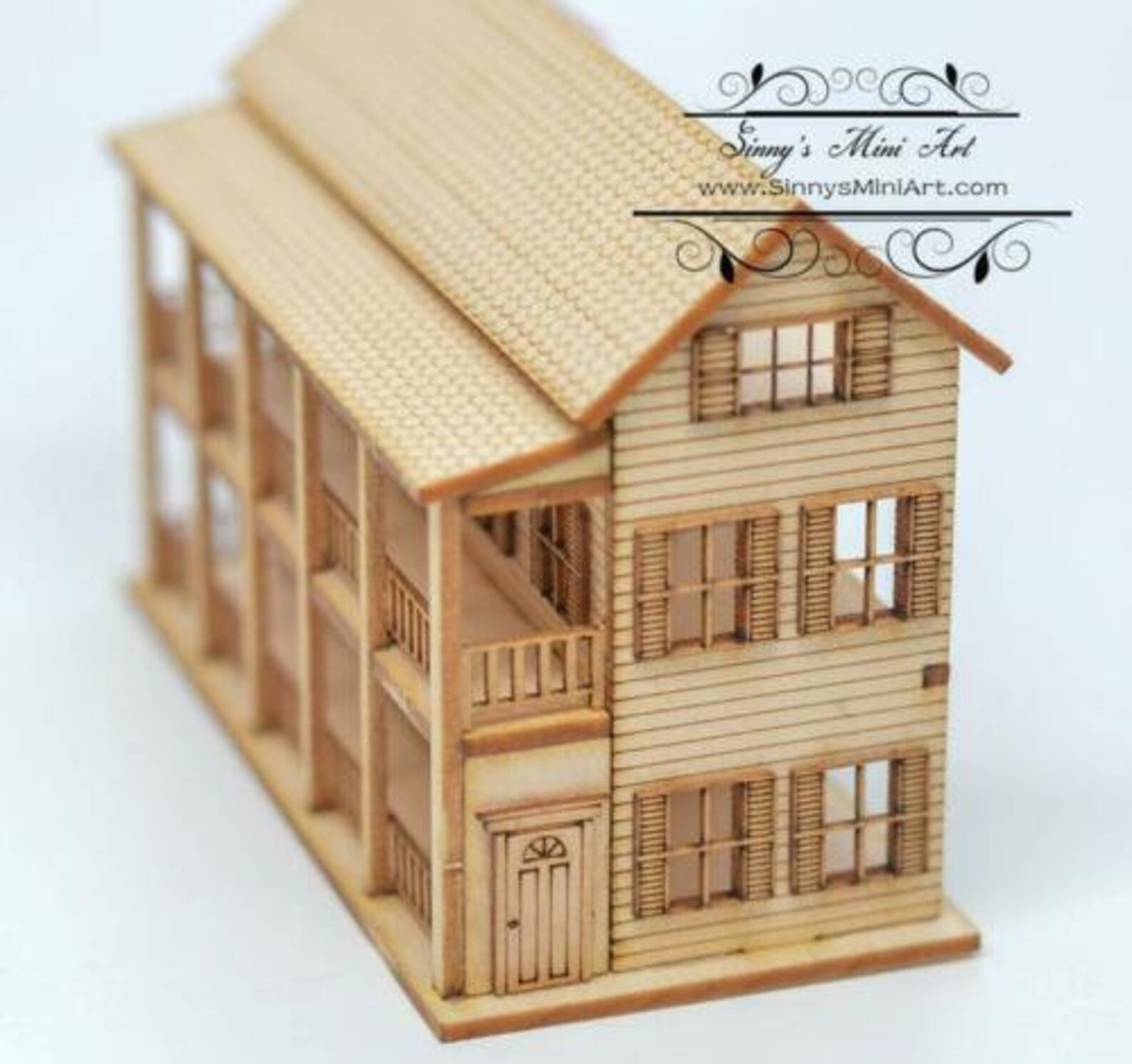 Kit 1144 Laser Cut Charleston Single Dollhouse Kit /DIY Etsy