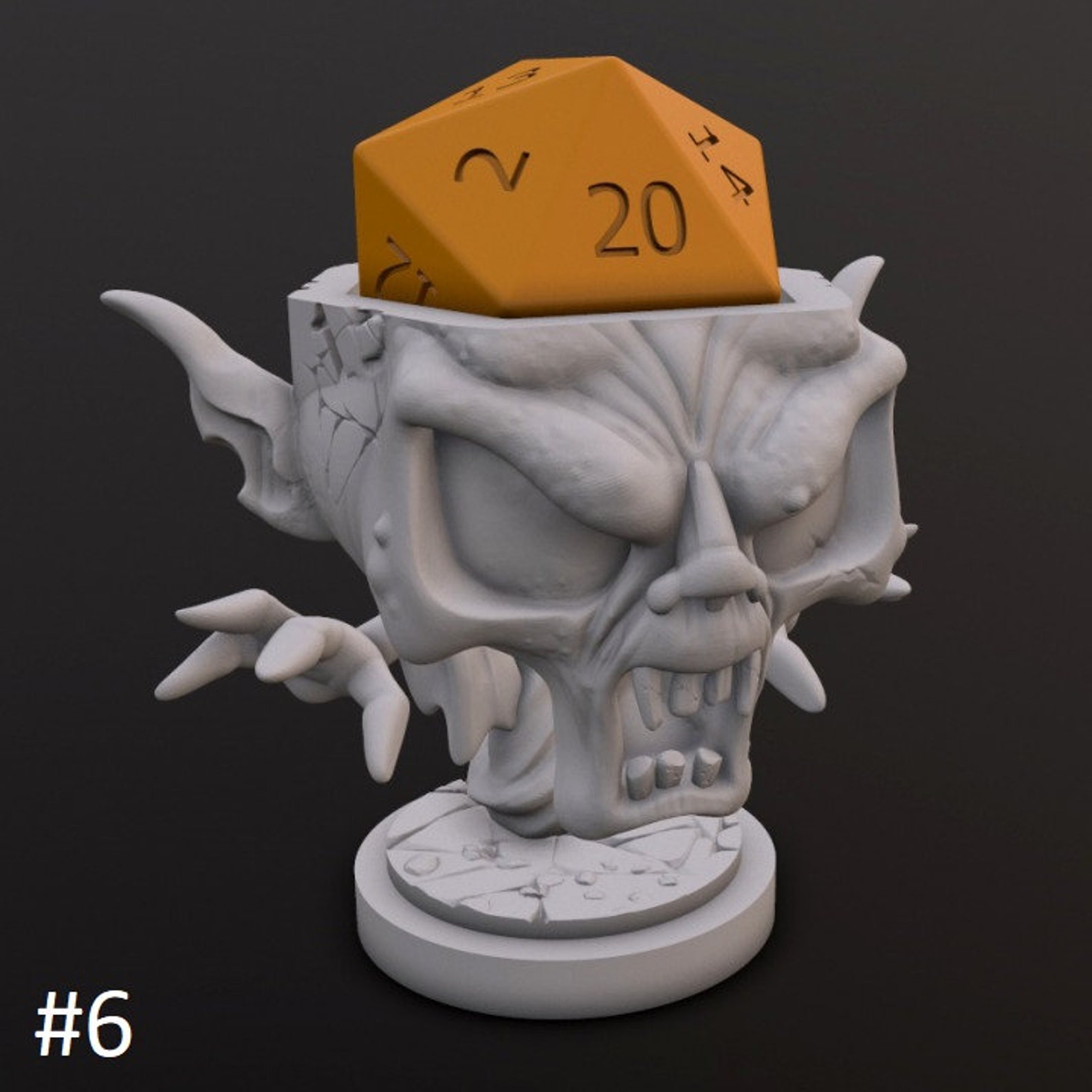 Various Monsters Dice Head D20 Dice Holder Dnd Miniature RPG Tabletop
