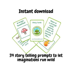 Kaarten met verhalen voor kinderen fantasierijke spelactiviteiten voor het vertellen van verhalen voor kinderen. Digitale download.