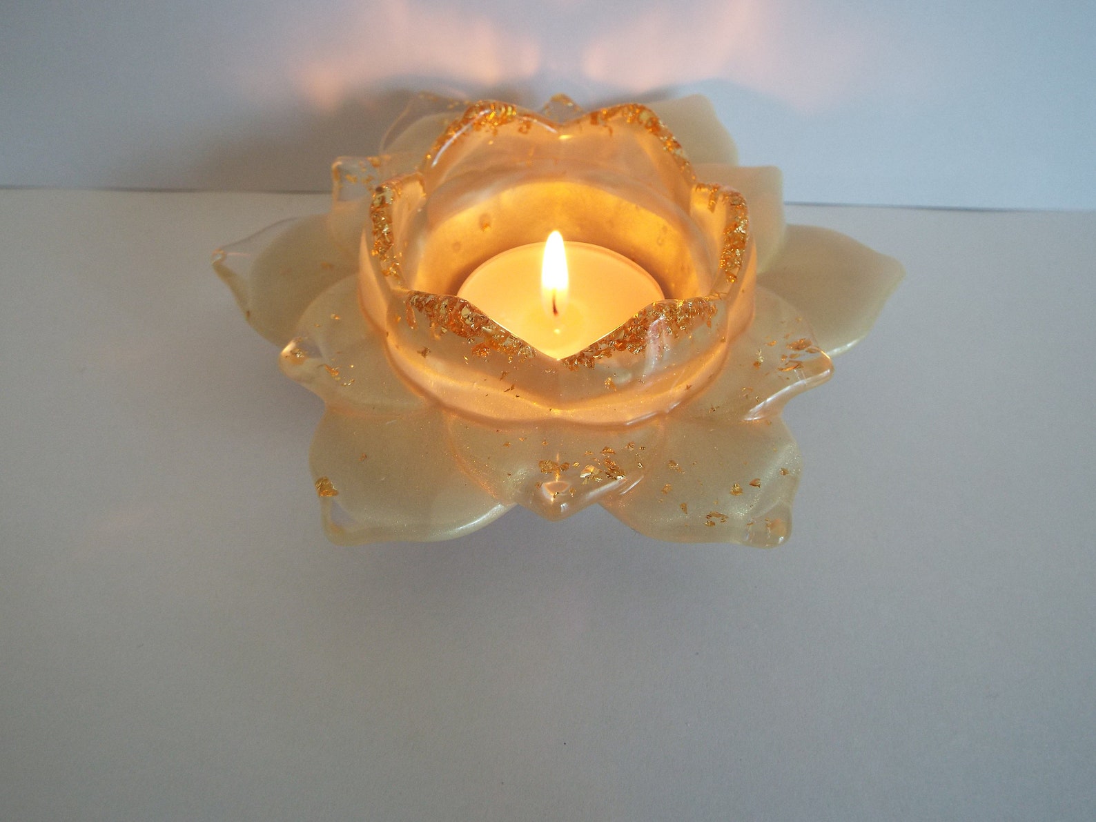 Lotus Flower Tea Light Holder Perfect Gift Birthday Mothers Etsy