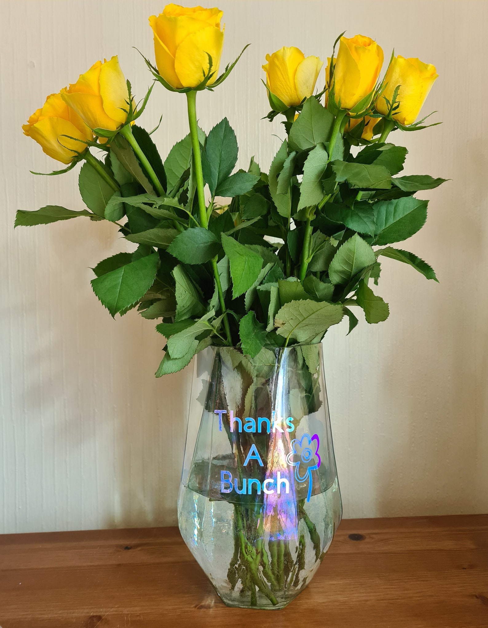 Personalised Flowers Vase Stunning Gift Etsy