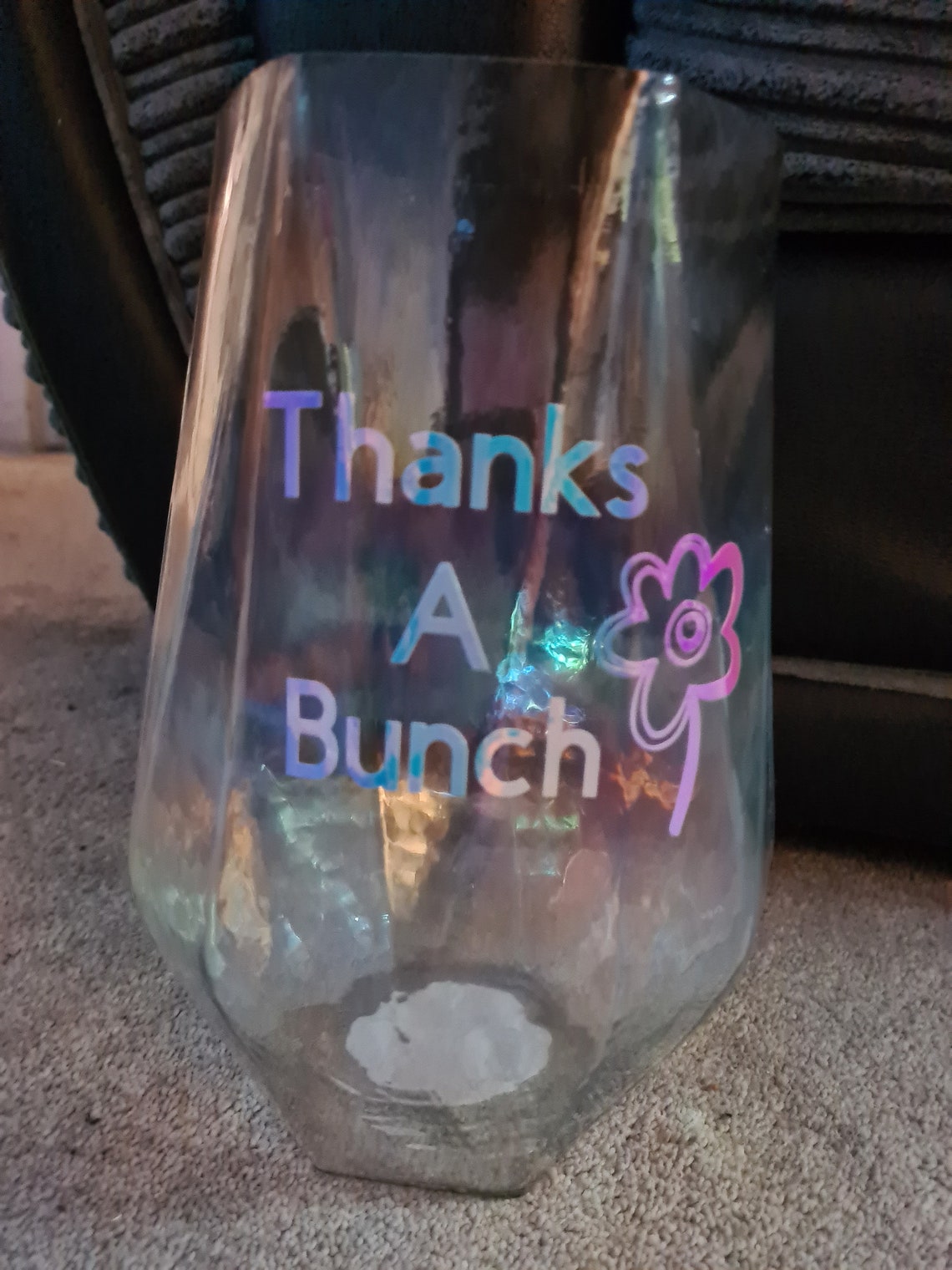 Personalised Flowers Vase Stunning Gift Etsy