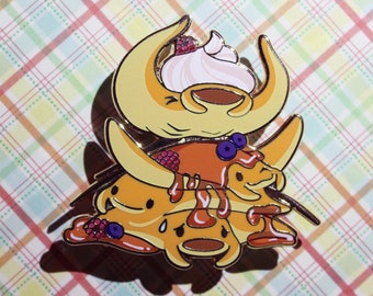 Manta Ray Pancakes Enamel Pin