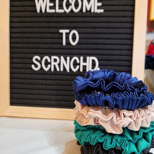 Set of 6 Mini Satin Hair Scrunchies | Scrunchie Sets | Fall Scrunchies | Skinny Scrunchy | Kids Scrunchies | Hair Accessories | Hair Ties