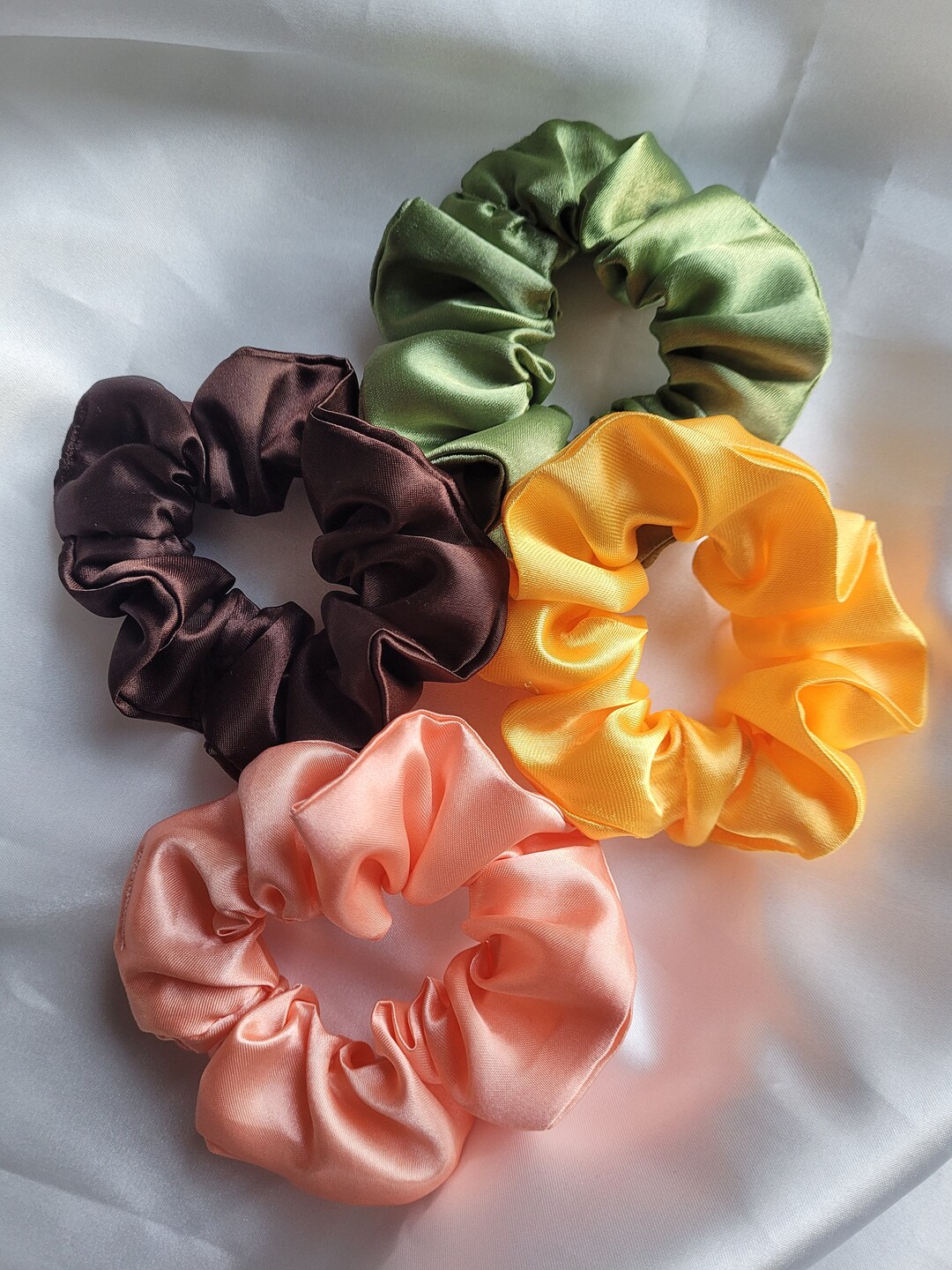 Spring Satin Hair Scrunchie Collection | Pastel Colour Scrunchies ...