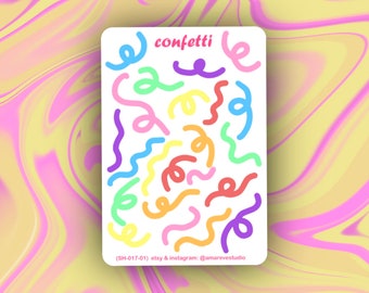 Confetti sticker sheet matte - cute planner/journal stickers