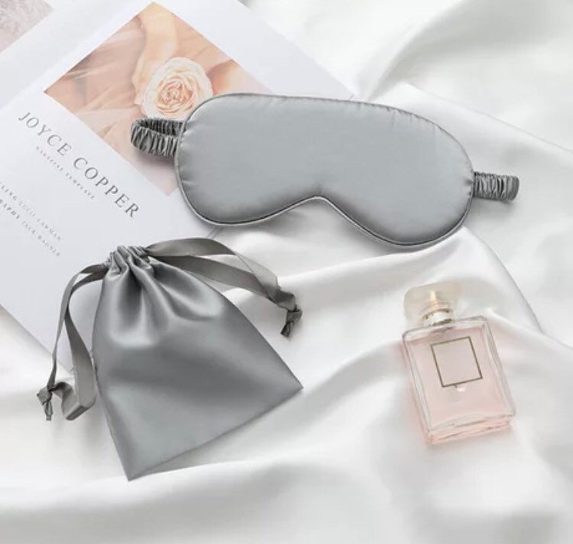 UK Luxury Silver Silk Eye Mask Mothers Day Gift From Etsy